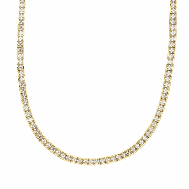 Colar Riviera Kate Cravejada de Zircônias Cristal 38cm