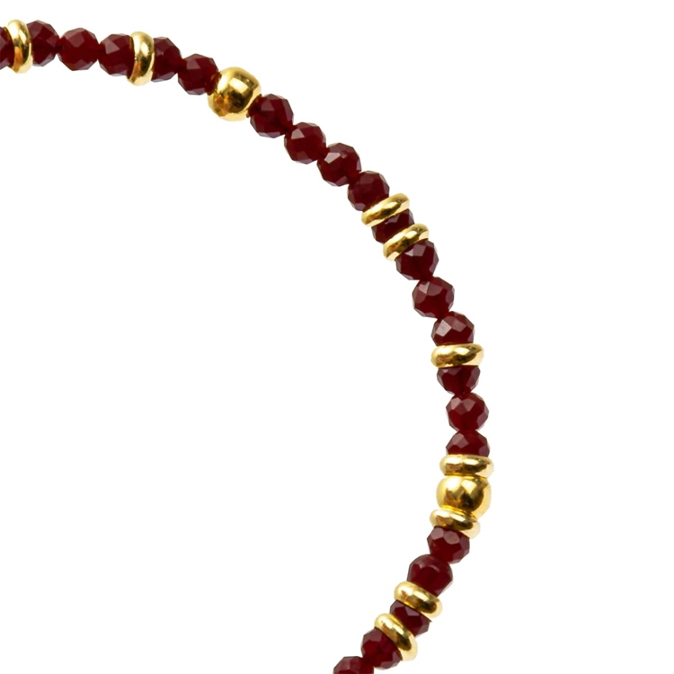 Pulseira Luck Charms Zircônia Vermelho Escuro