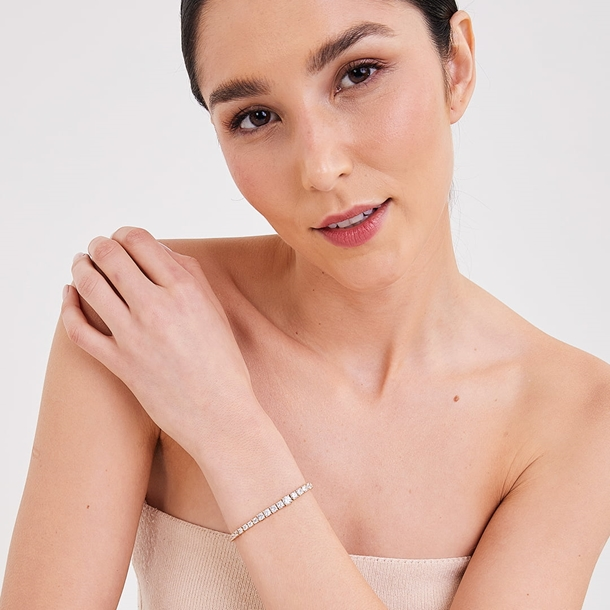 Pulseira Riviera Liz Cravejada de Zircônias Cristal
