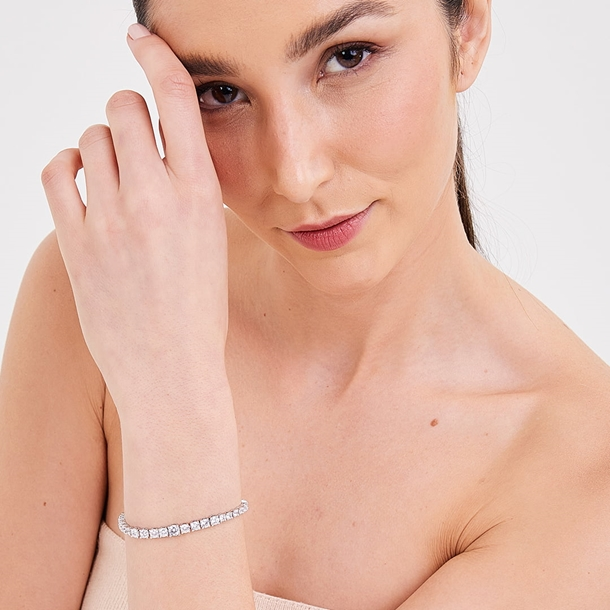 Pulseira Riviera Liz Cravejada de Zircônias Cristal