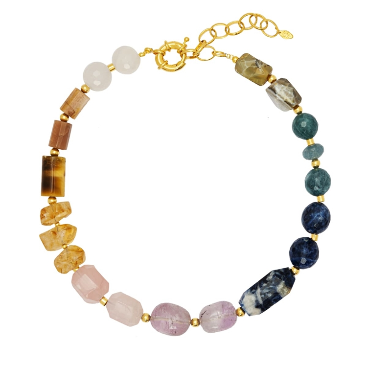 Colar Pedras Naturais Rainbow