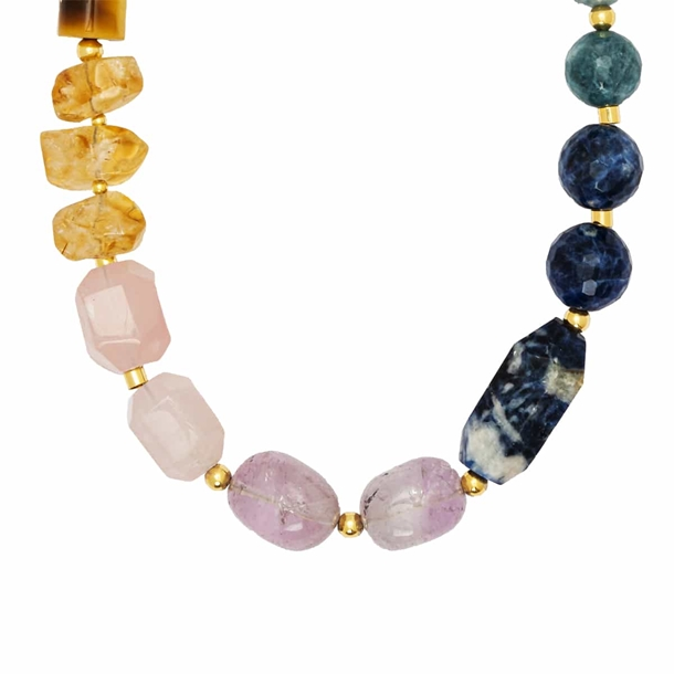 Colar Pedras Naturais Rainbow