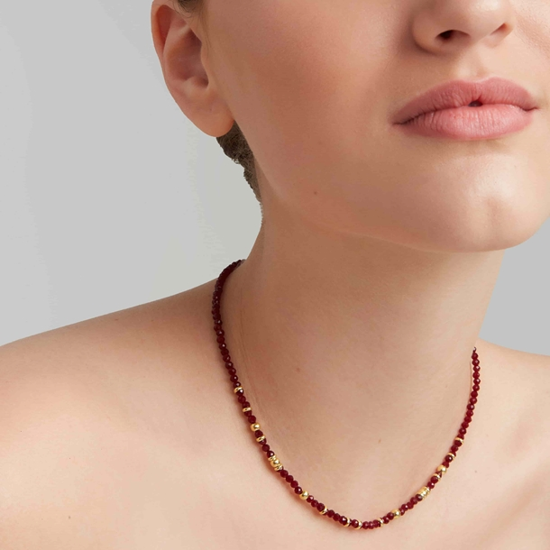 Colar Zircônia Vermelho