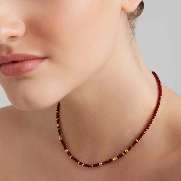 Colar Zircônia Vermelho