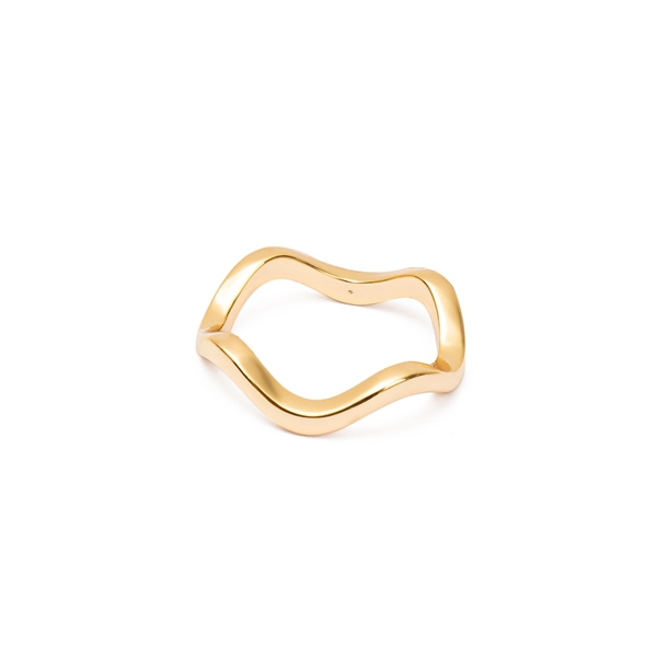 Anel Ondas Dourado
