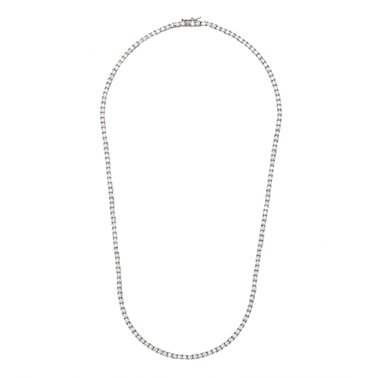 Colar Riviera Anna Cravejada de Zircônias Cristal 45cm