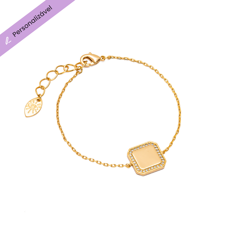 Pulseira Personalizável Quadrada