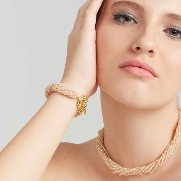 Pulseira Voltas  Champagne Claro