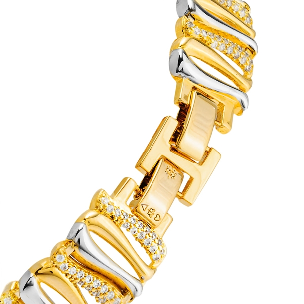 Pulseira Elos Bicolor Triplo Coleção Afeto