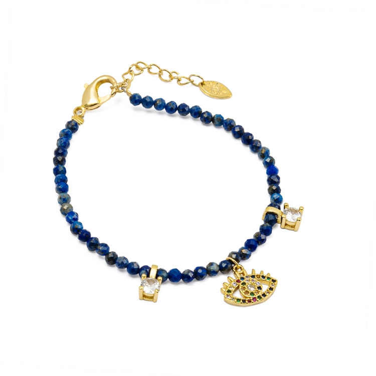 Pulseira Lucky Charms Olho de Proteção Zircônias