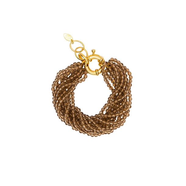 Pulseira Voltas Zircônias Champagne
