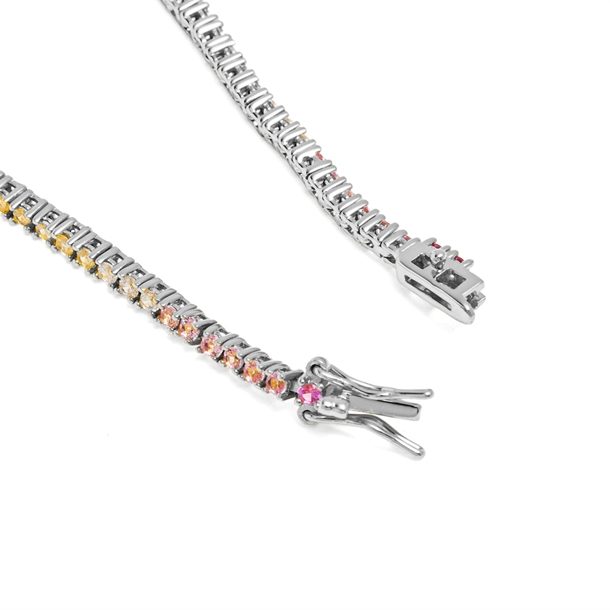 Pulseira Riviera Anna Cravejada de Zircônias Rainbow