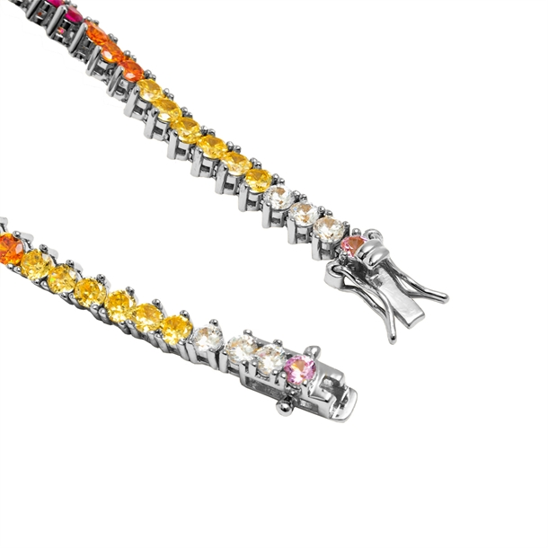 Pulseira Riviera Cravejada de Zircônias Tiana Rainbow