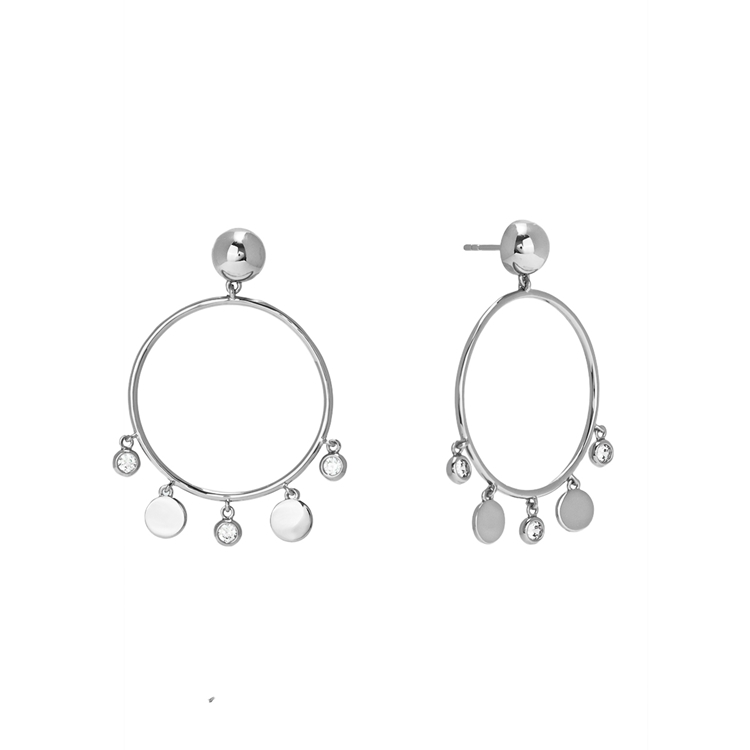 Brinco Argola Bolinhas e Zircônias