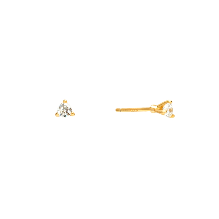 Brinco Mini Ponto de Luz Zircônia Prata 925