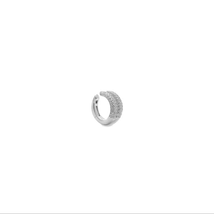 Brinco  Piercing  Duplo Zircônia
