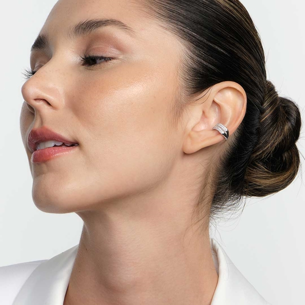Brinco  Piercing  Duplo Zircônia