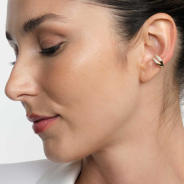 Brinco  Piercing  Duplo Zircônia