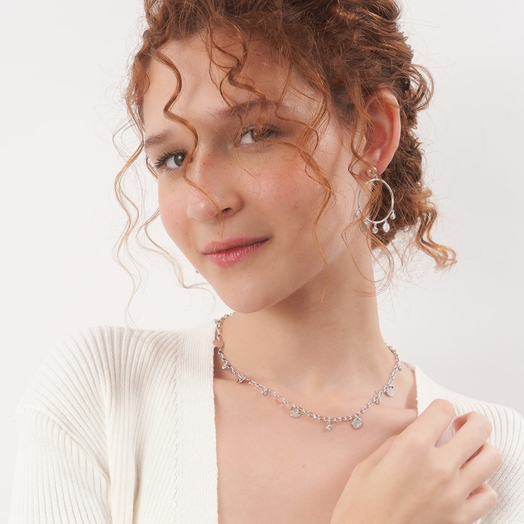 Colar Bolinhas e Zirc&#244;nias