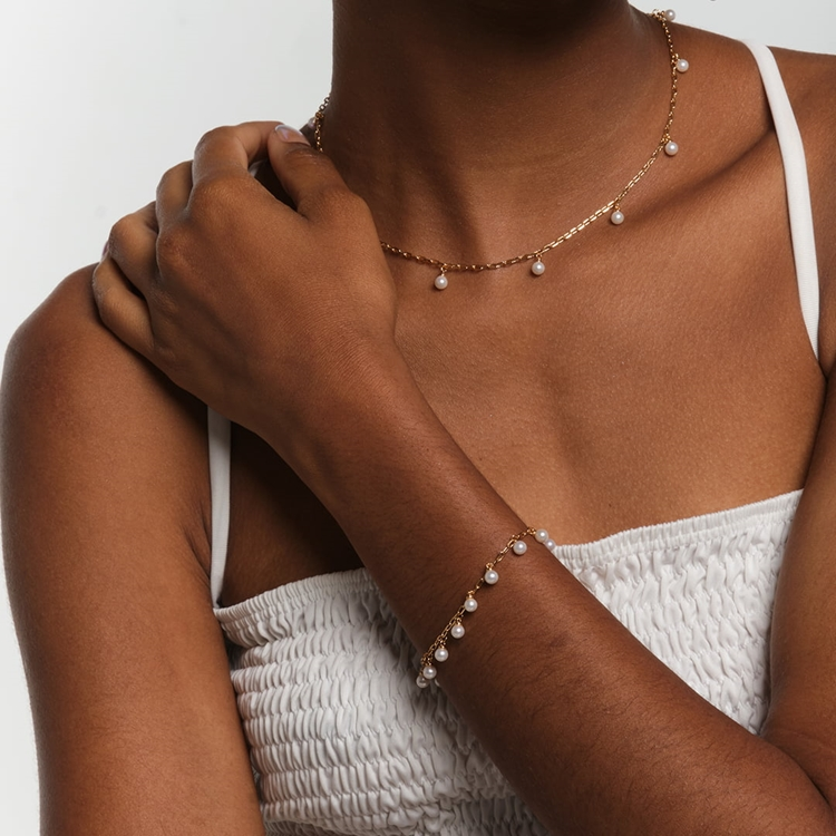 Pulseira Mini Pérolas