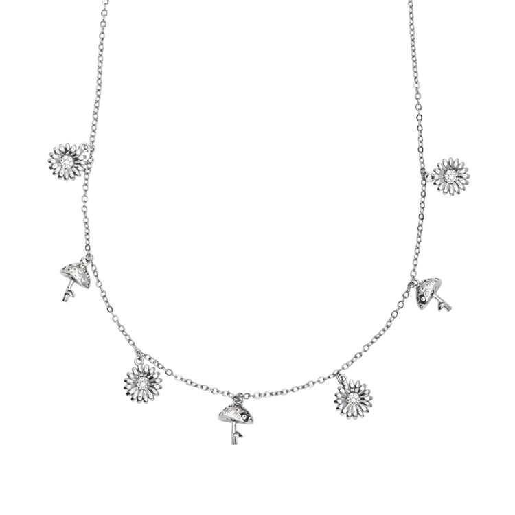 Colar Gipsy Girassol e Cogumelos