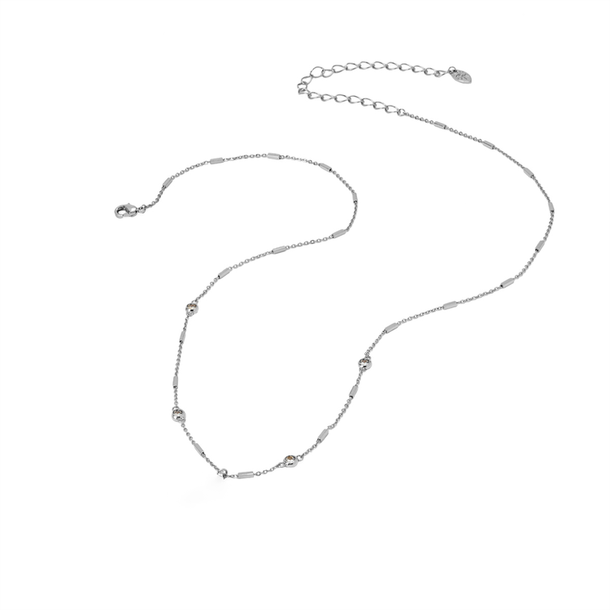 Colar corrente zirconias redondas