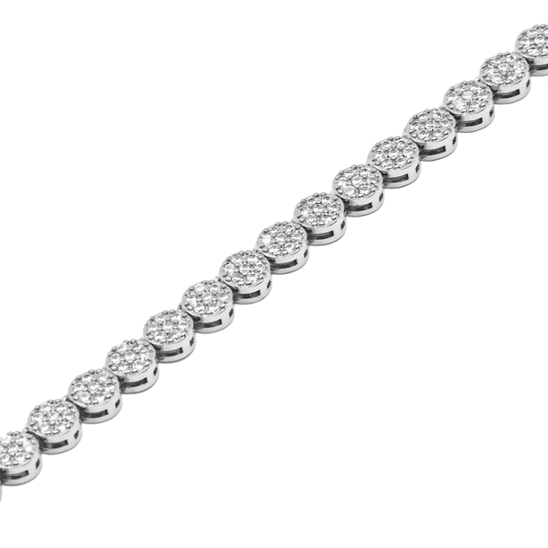 Colar Riviera Bolinha Cravejada de Zircônias Cristal 38cm