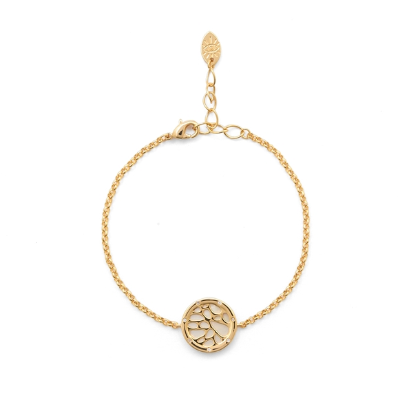 Pulseira Medalha Círculos Madrepérola