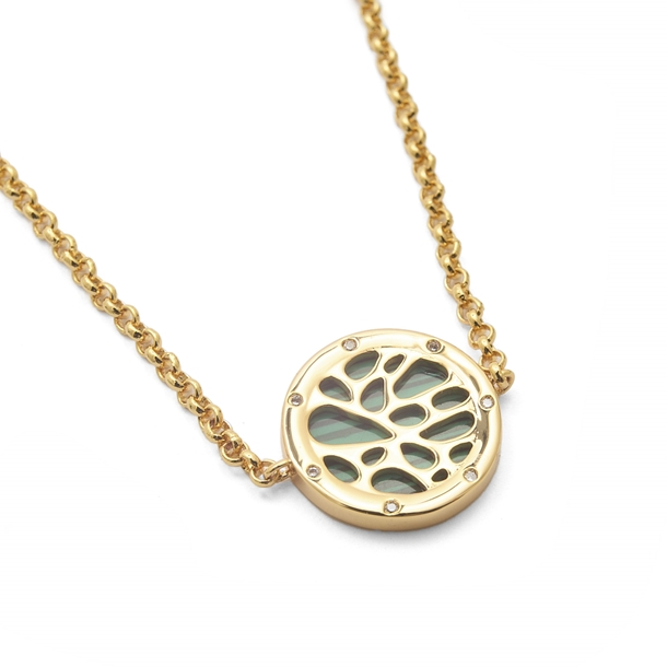 Pulseira Medalha Círculos Malaquita