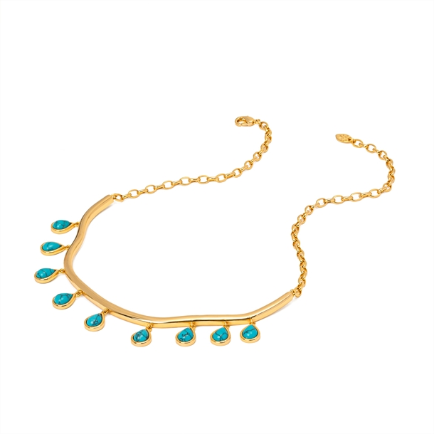 Colar Turquesa Mini Gotas