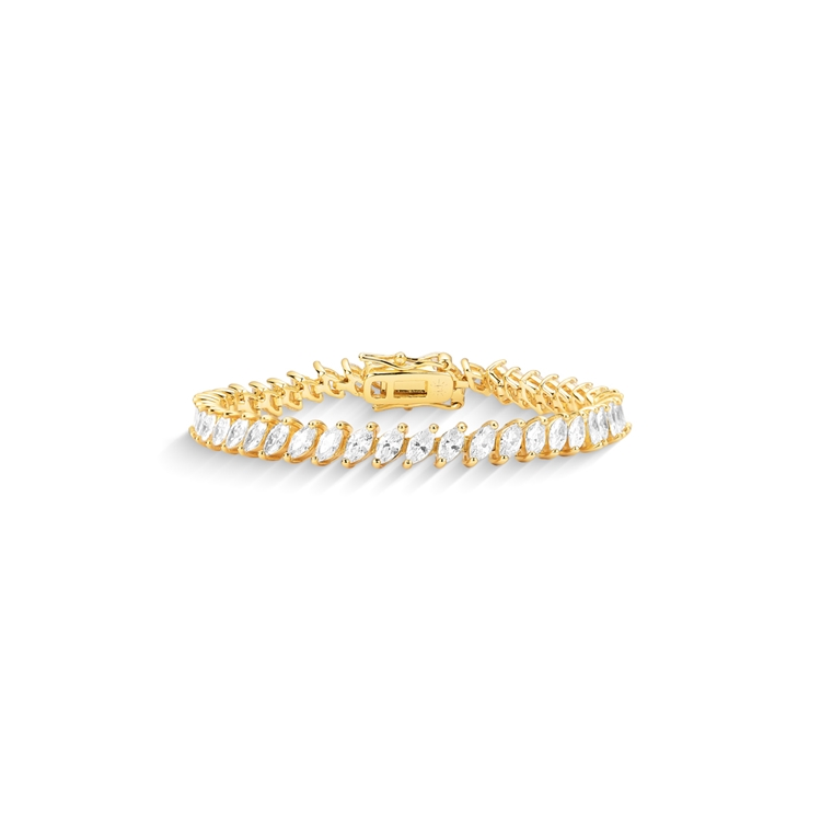 Pulseira Riviera Sofia Cravejada de Zircônia Cristal 15cm
