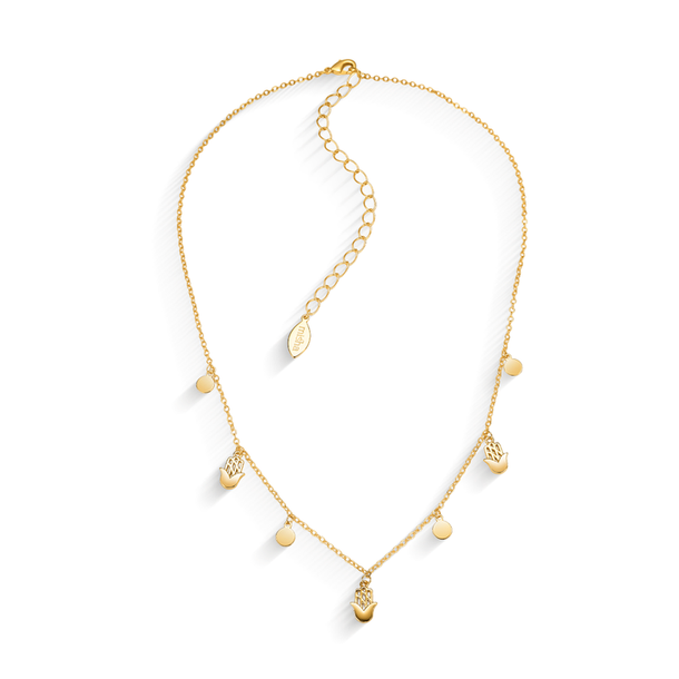 Colar Mão de Fatima Banho 18k