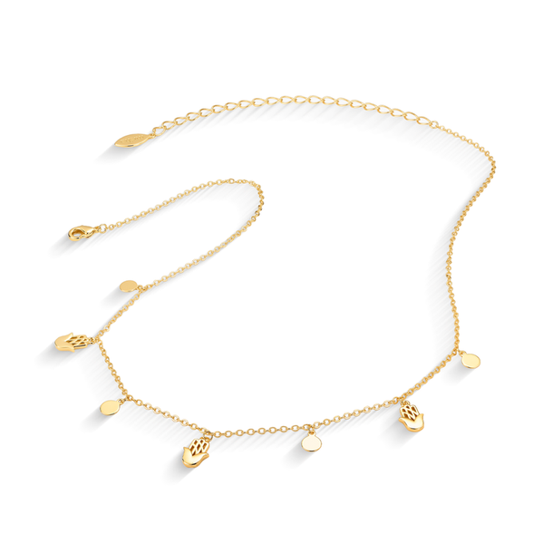 Colar Mão de Fatima Banho 18k