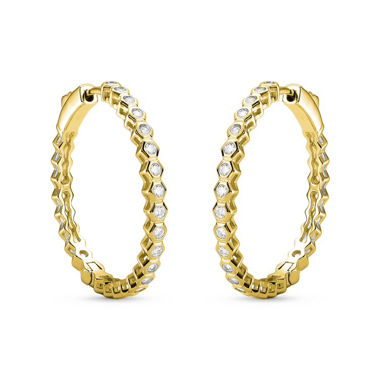 Brinco Argola Favo de Mel