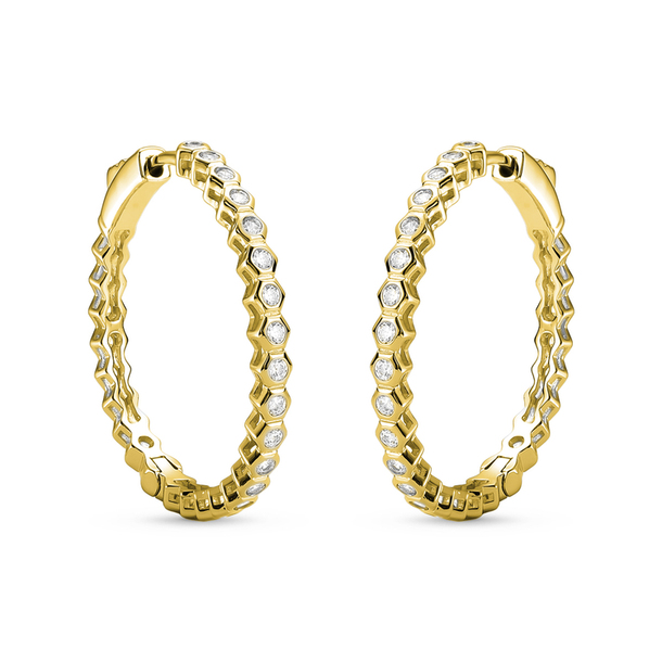 Brinco Argola Favo de Mel