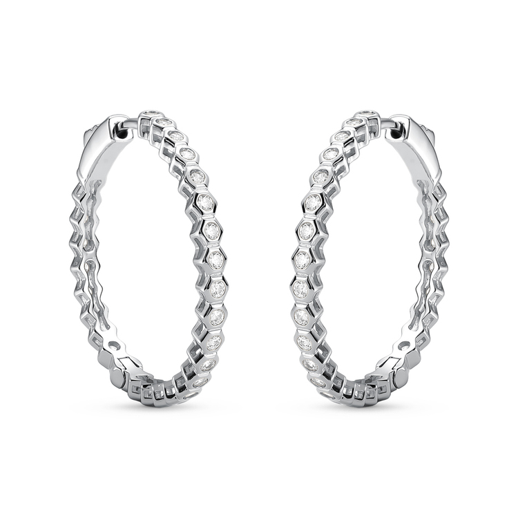 Brinco Argola Favo de Mel