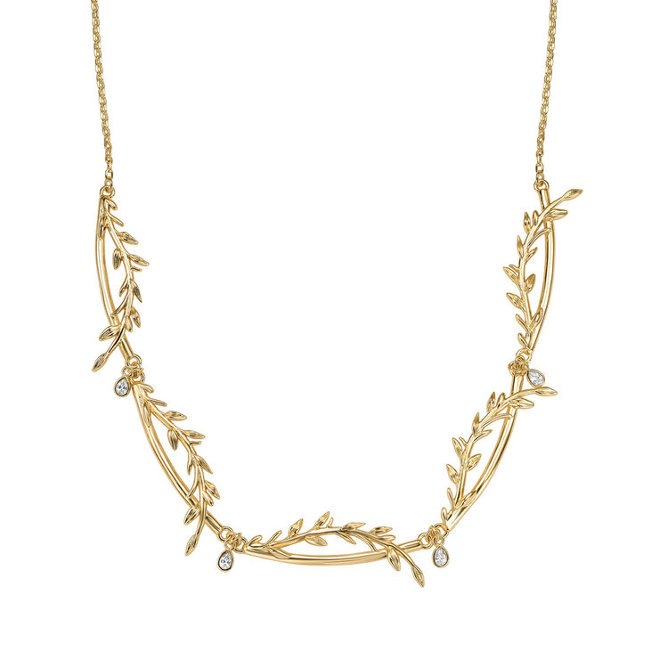 Colar Choker Classic Ramos Banho de Ouro 18k