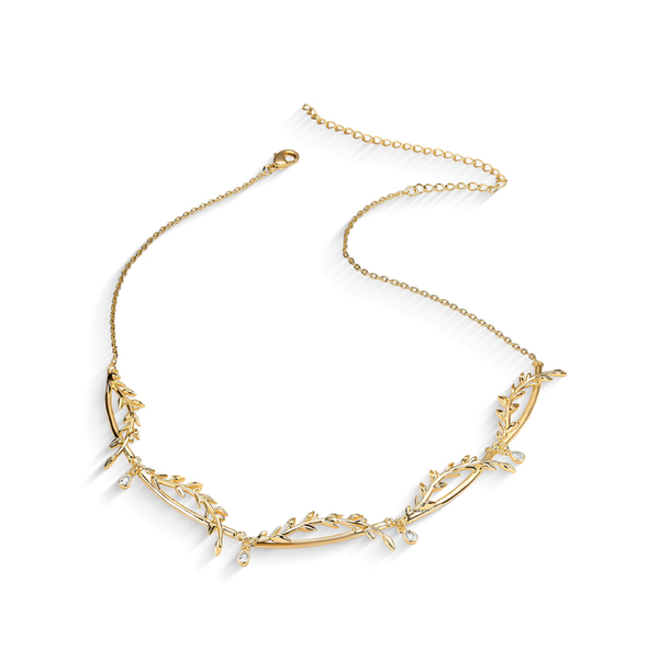 Colar Choker Classic Ramos Banho de Ouro 18k
