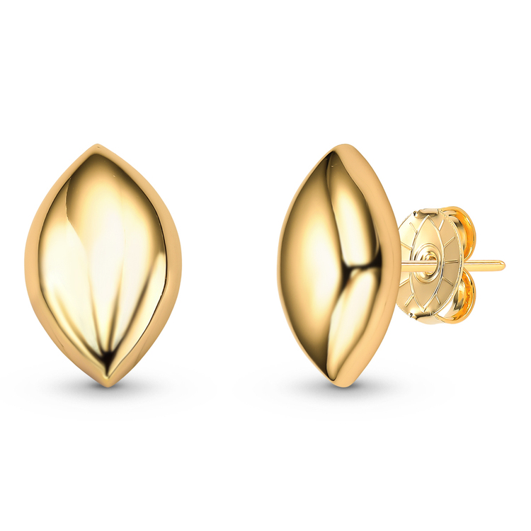 Brinco Mini Bold Chunk Banho Ouro 18K