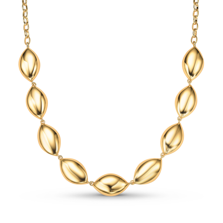 Colar  Bold Chunk Banho Ouro 18K