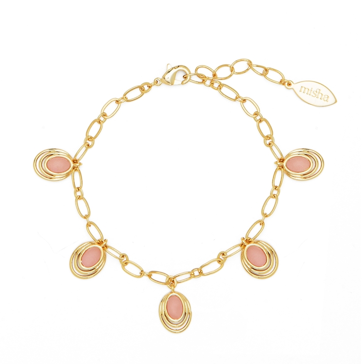 Pulseira Vintage  Quartzo Rosa