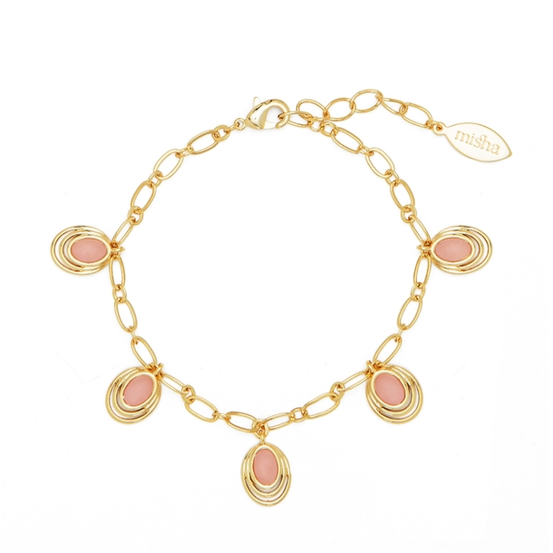 Pulseira Vintage  Quartzo Rosa