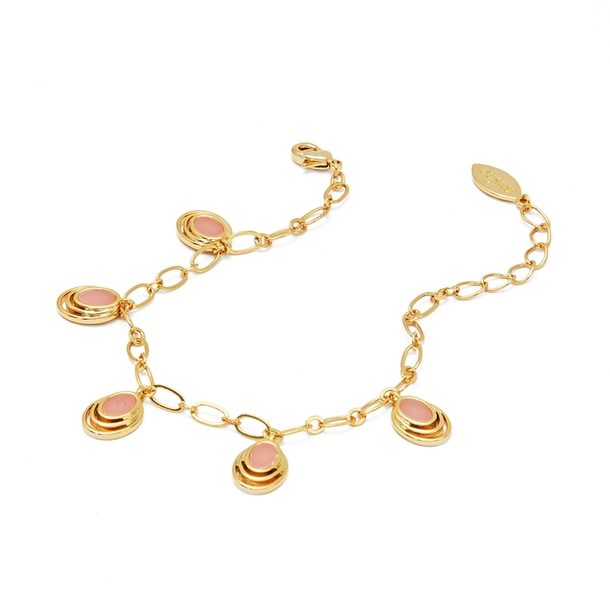 Pulseira Vintage  Quartzo Rosa