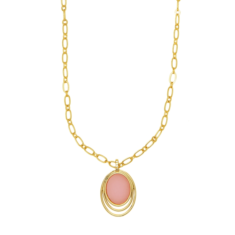 Colar Vintage Quartzo Rosa