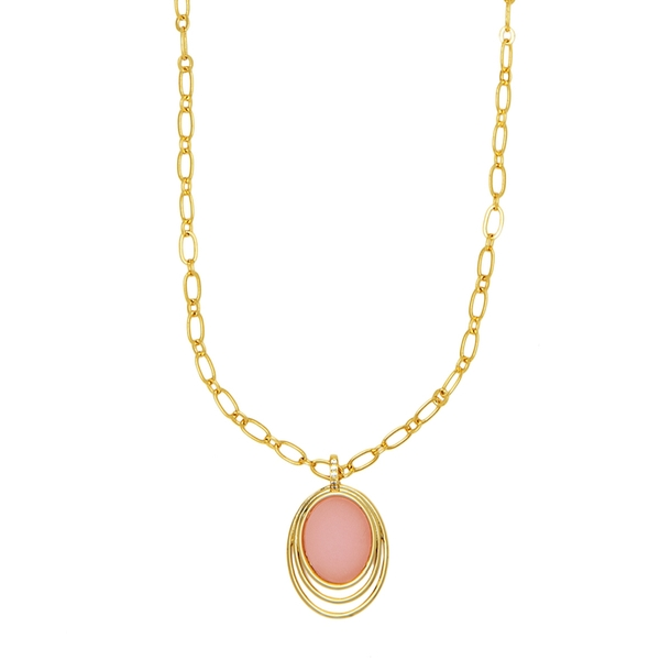 Colar Vintage Quartzo Rosa