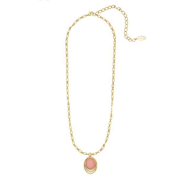 Colar Vintage Quartzo Rosa