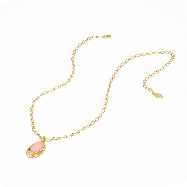Colar Vintage Quartzo Rosa