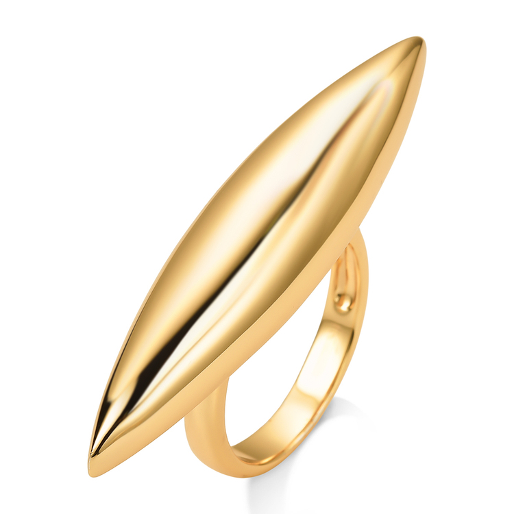 Anel Bold Chunk Banho Ouro 18K