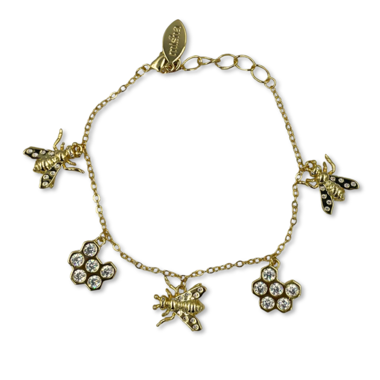 Pulseira Gipsy Abelha e Favo de Mel