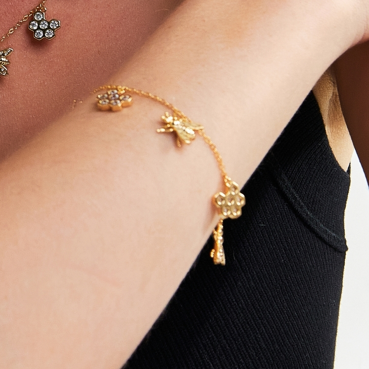 Pulseira Gipsy Abelha e Favo de Mel